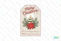 Christmas Gift Tag Sublimation Clipart Product Image 1
