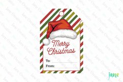 Christmas Gift Tag Sublimation Clipart Product Image 1