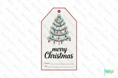 Christmas Gift Tag Sublimation Clipart Product Image 1