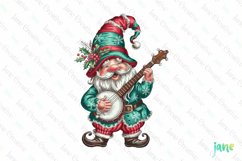 Christmas Gnome Musicians Sublimation Clipart Product Image 1
