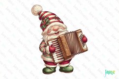 Christmas Gnome Musicians Sublimation Clipart Product Image 1