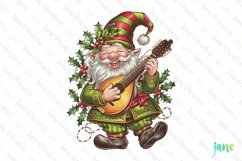 Christmas Gnome Musicians Sublimation Clipart Product Image 1