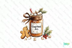 Christmas Hot Cocoa Mason Jar PNG Clipart Product Image 1