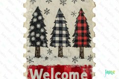 Christmas Postage Stamp Sublimation Product Image 1