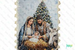 Christmas Postage Stamp Sublimation Product Image 1