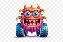 Colorful Monster Truck Sublimation Clipart Product Image 3