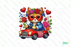 Cute Kitten Valentine's Day PNG Clipart Product Image 1