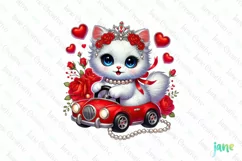 Cute Kitten Valentine's Day PNG Clipart Product Image 1