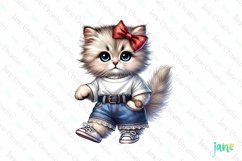 Cute Kitten Valentine&#039;s Day PNG Clipart Product Image 1