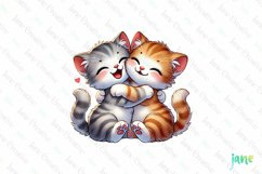 Cute Kitten Valentine&#039;s Day PNG Clipart Product Image 1
