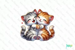 Cute Kitten Valentine's Day PNG Clipart Product Image 1