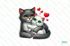 Cute Kitten Valentine's Day PNG Clipart Product Image 1
