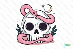 Cute Pink Halloween Sublimation Clipart Product Image 1