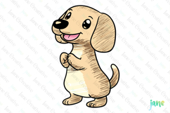 Dachshund Cartoon Dog Sublimation Clipart Product Image 1