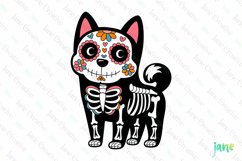Akita Day Of The Dead Dog Sublimation Clipart Product Image 1