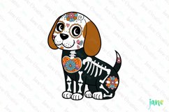 Beagle Day Of The Dead Dog Sublimation Clipart Product Image 1