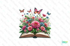 Floral Book PNG Clipart Product Image 1