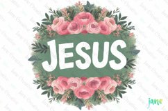 Floral Christian Sublimation Clipart Product Image 1