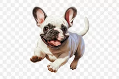 Happy French Bulldog Dog Running Clipart Product Image 3