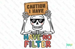 Funny Cute Skeleton Sublimation Clipart Product Image 1
