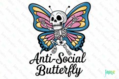 Funny Cute Skeleton Sublimation Clipart Product Image 1