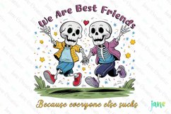 Funny Cute Skeleton Sublimation Clipart Product Image 1