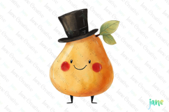 Funny Pear - Funny Fruits &amp; Vegetables Clipart Product Image 1