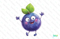 Funny Fruits &amp; Vegetables Clipart Product Image 1