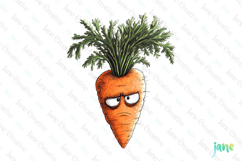 Funny Carrot- Funny Fruits &amp; Vegetables Clipart Product Image 1