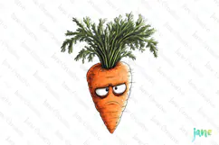Funny Carrot- Funny Fruits & Vegetables Clipart Product Image 1