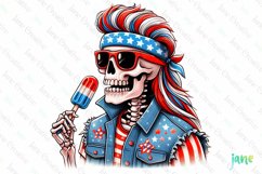 Funny Skeleton 4th of July Sublimation Product Image 1