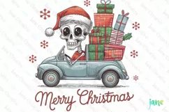 Merry Christmas Funny Skeleton Christmas PNG Clipart Product Image 1