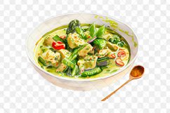 Asia Foods Watercolor Sublimation Clipart Product Image 4