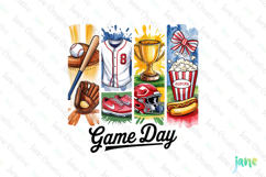 Game Day Baseball Brushstroke Sublimation Bundle Product Image 1