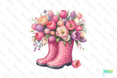 Garden Boots Sublimation Clipart Bundle Product Image 1