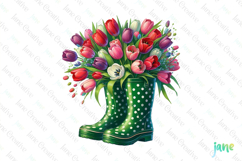 Garden Boots Sublimation Clipart Bundle Product Image 1