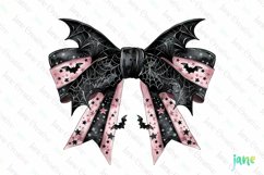 Halloween Bow Ribbon Sublimation Clipart Product Image 1