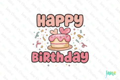Happy Birthday Girl Sublimation Product Image 1