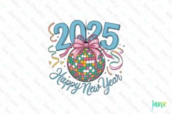 Happy New Year 2025 PNG Clipart Product Image 1
