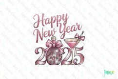 Happy New Year 2025 PNG Clipart Product Image 1