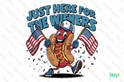 Hot Dog 4th Of July Sublimation Clipart Product Image 1