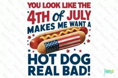 Hot Dog 4th Of July Sublimation Clipart Product Image 1