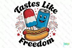 Hot Dog 4th Of July Sublimation Clipart Product Image 1