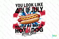 Hot Dog 4th Of July Sublimation Clipart Product Image 1