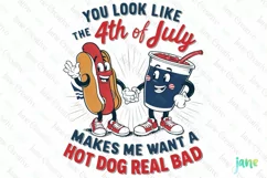 Hot Dog 4th Of July Sublimation Clipart Product Image 1