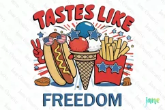 Hot Dog 4th Of July Sublimation Clipart Product Image 1