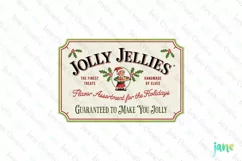 Jolly Jellies Vintage Christmas Labels Clipart Product Image 1