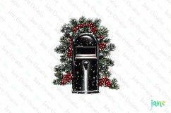 Luxury Plaid Black and White Christmas Clipart Product Image 1