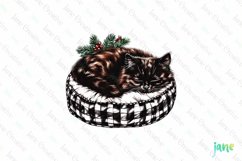 Luxury Plaid Black and White Christmas Clipart Product Image 1