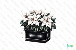 Luxury Plaid Black and White Christmas Clipart Product Image 1